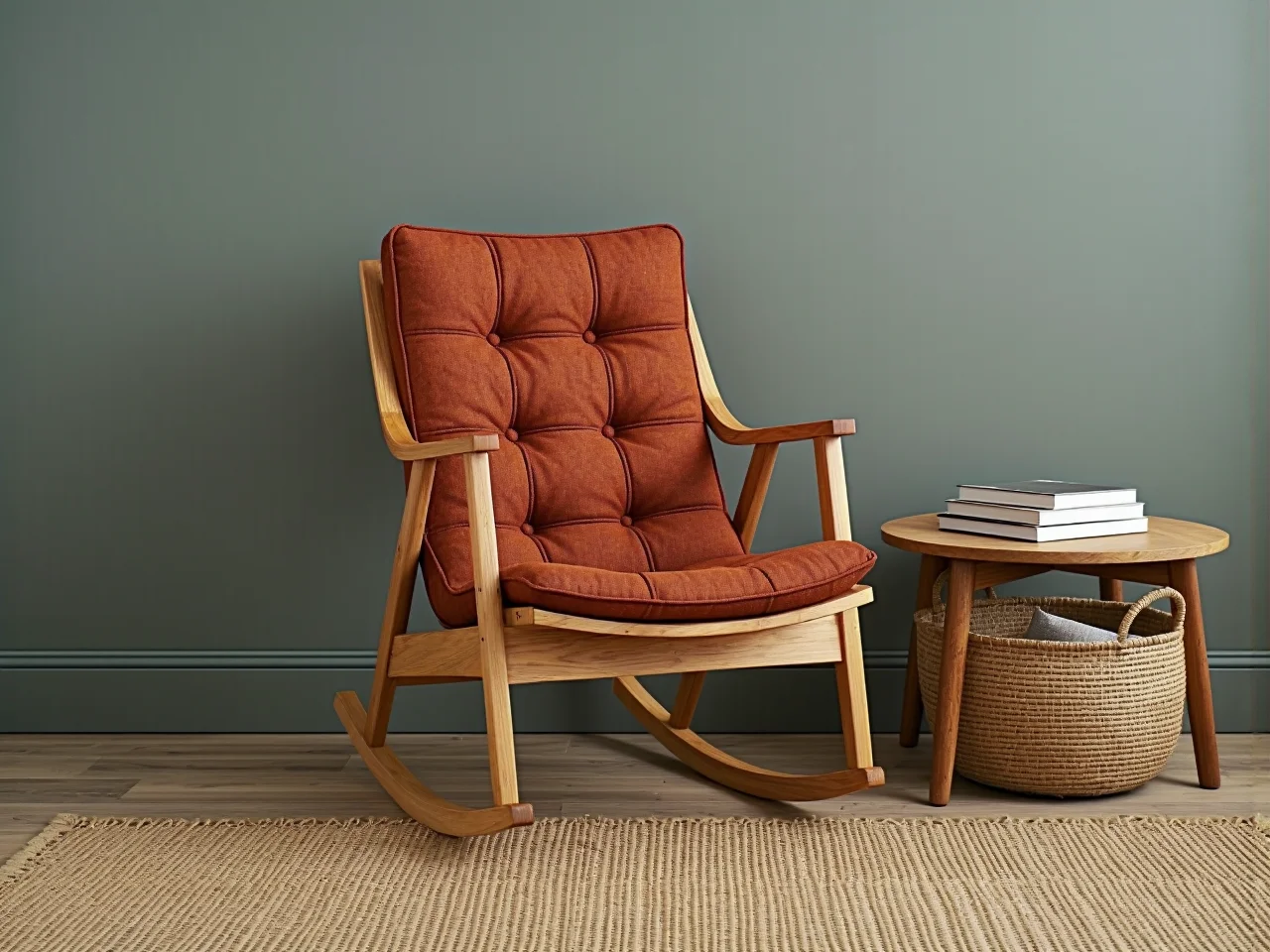 Uśmiechnięte niemowlę śpiące w bezpiecznym, certyfikowanym łóżeczku z drewna