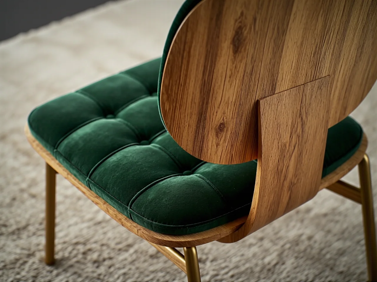 Minimalistyczne czarne krzesła z metalowymi nogami w loftowym wnętrzu