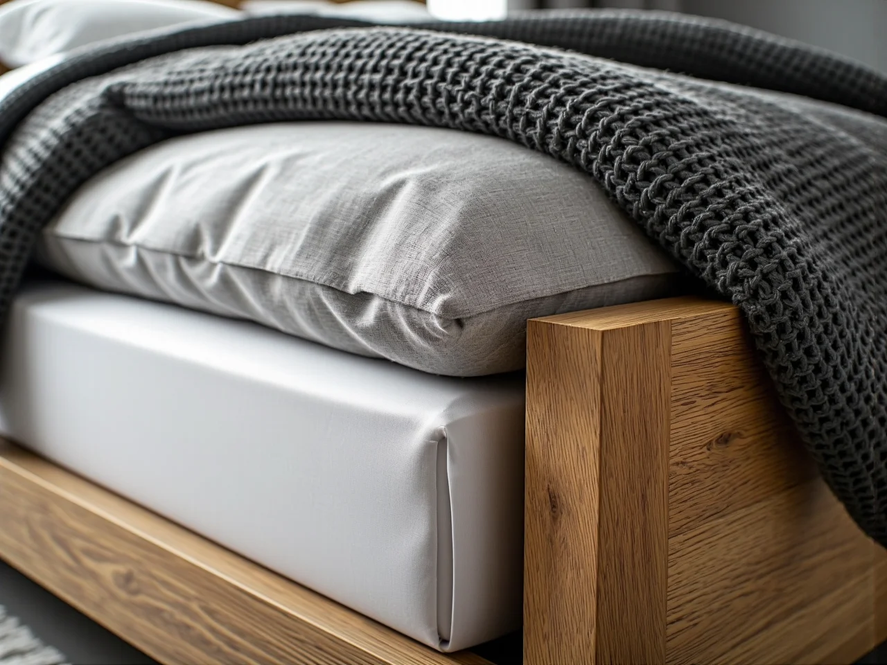 Mężczyzna testujący materac w sklepie. Kluczowy element wyboru łóżka dla zdrowego snu.