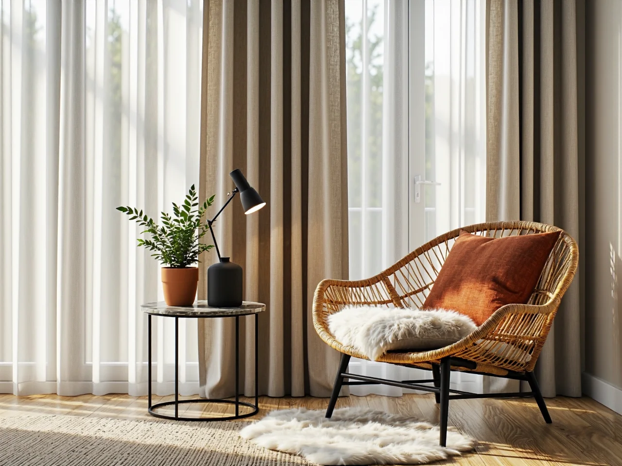 Dekoracyjne poduszki i zasłony odmieniające wygląd pokoju bez remontu.