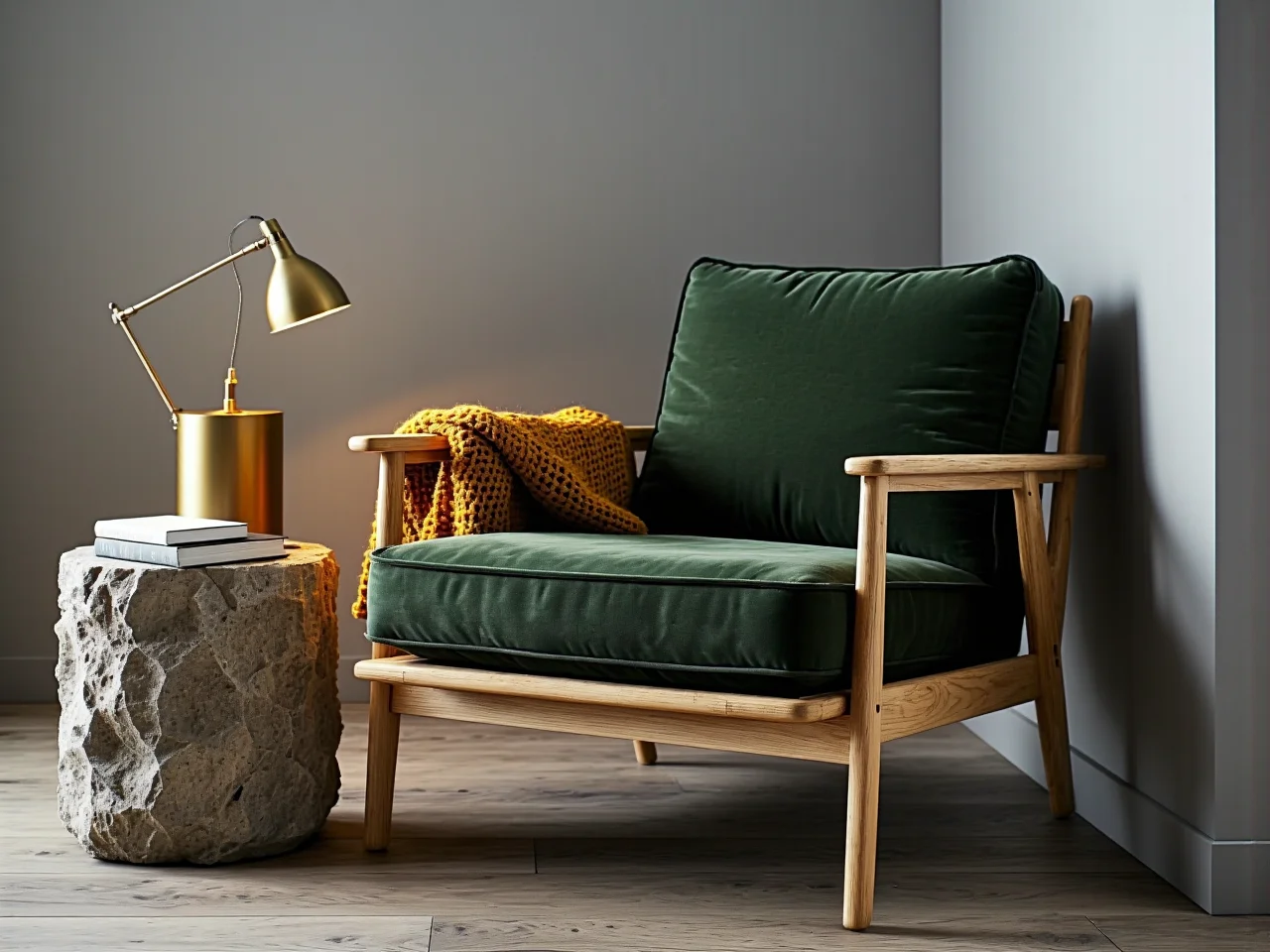 Ekologiczne meble do salonu z naturalnego drewna i lnu