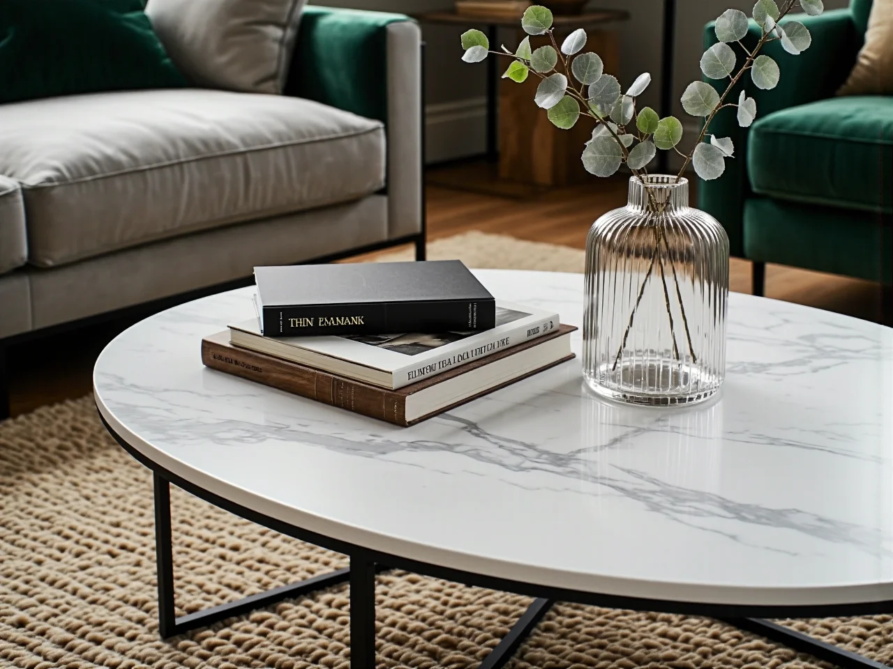 Funkcjonalny mały salon z modułowym narożnikiem i stolikiem kawowym oszczędzającym przestrzeń.