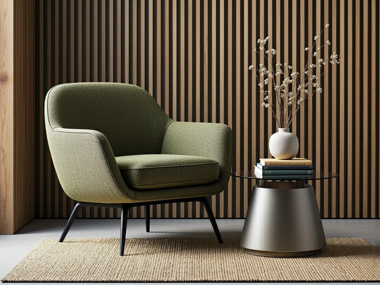 Inteligentne meble wielofunkcyjne ze zintegrowanym oświetleniem i portami ładowania USB.