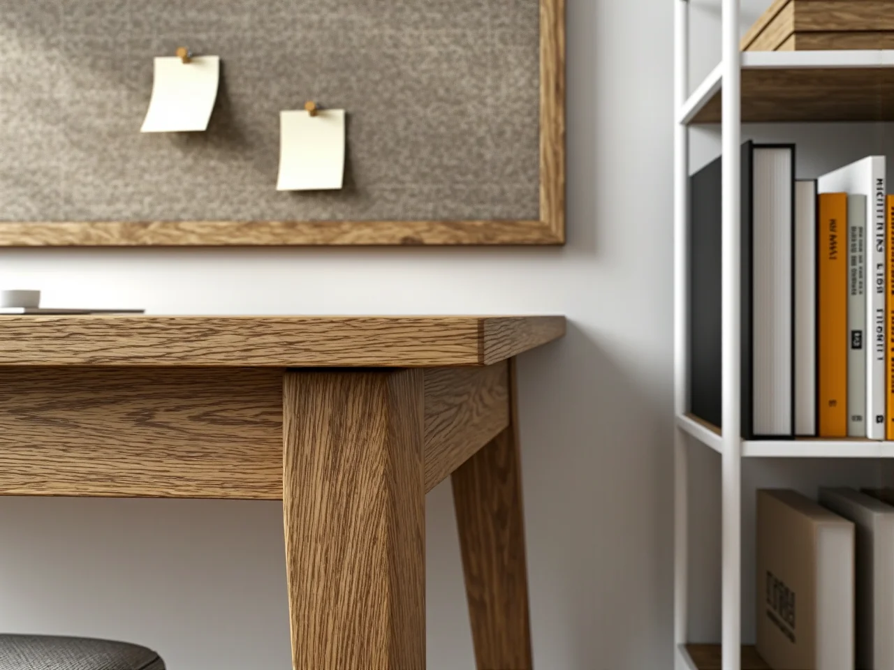 Jasne i przestronne miejsce do pracy zdalnej z roślinami doniczkowymi i naturalnym światłem.