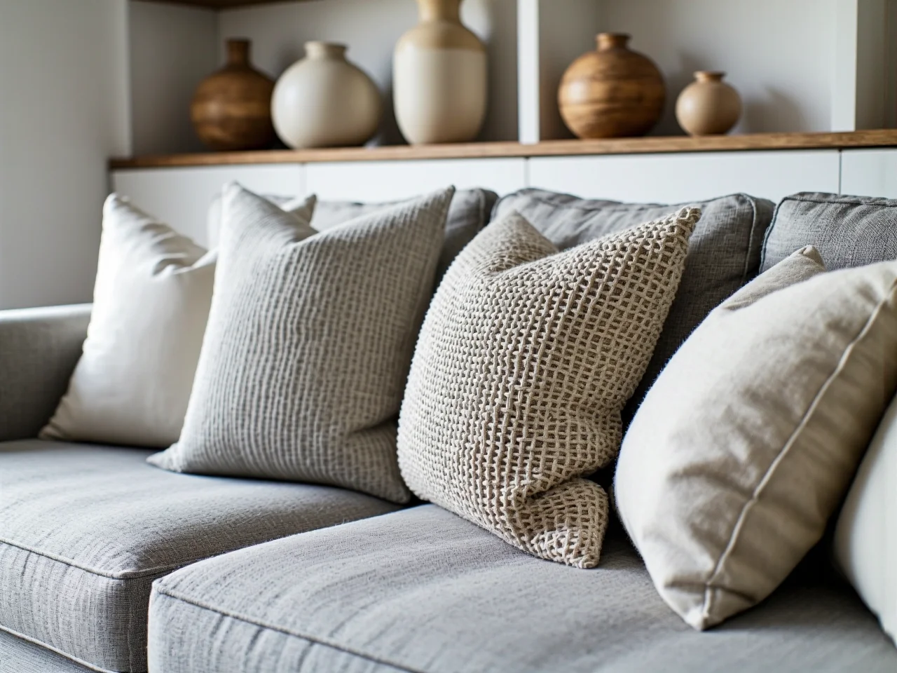 Nowoczesne jasne wyposażenie w pokoju dziennym