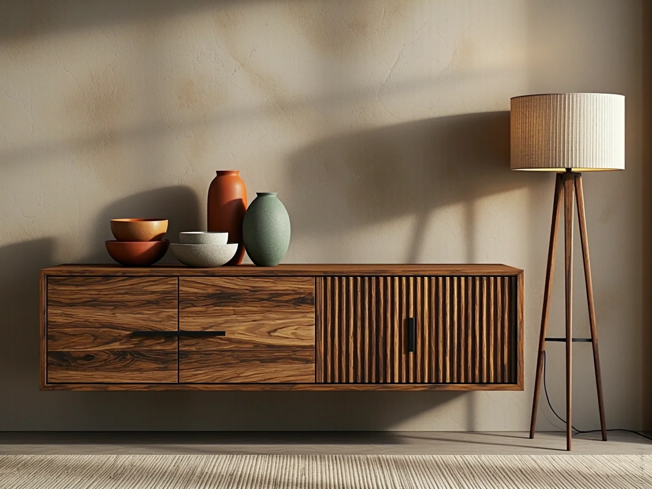 Nowoczesna kanapa o obłych kształtach w jasnym salonie