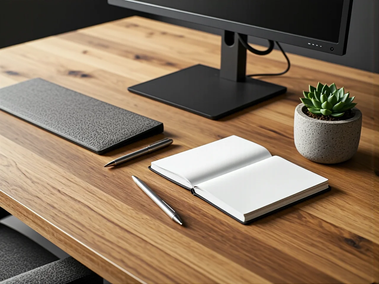 Kompaktowe biurko idealne do małego mieszkania i home office