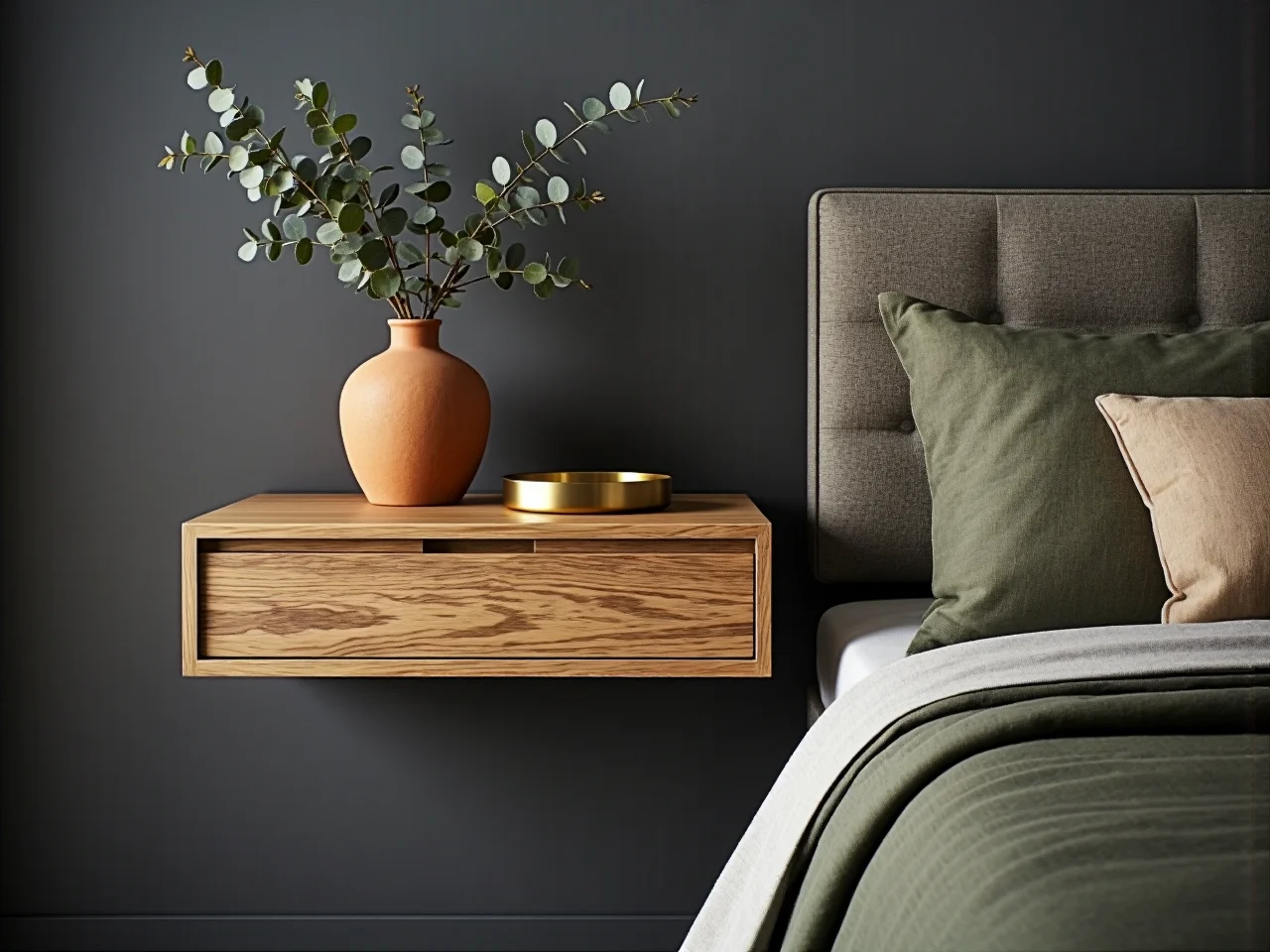 Minimalistyczne meble w nowoczesnej sypialni łączące funkcjonalność z elegancją.