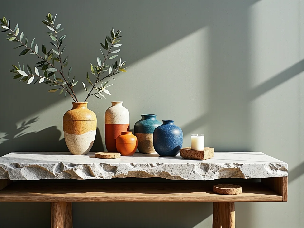 Meble z naturalnego drewna i rattanu wprowadzające wakacyjny klimat do wnętrza na lato 2025.