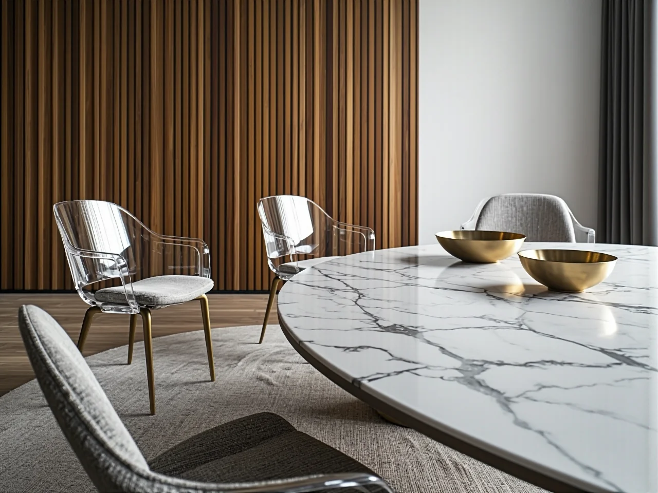 Minimalistyczne krzesło z drewna i metalu o nowoczesnym designie.