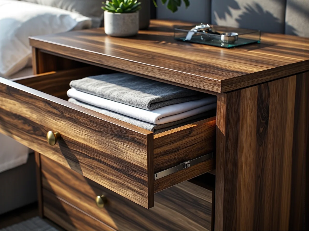 Duża komoda do sypialni z głębokimi szufladami na ubrania