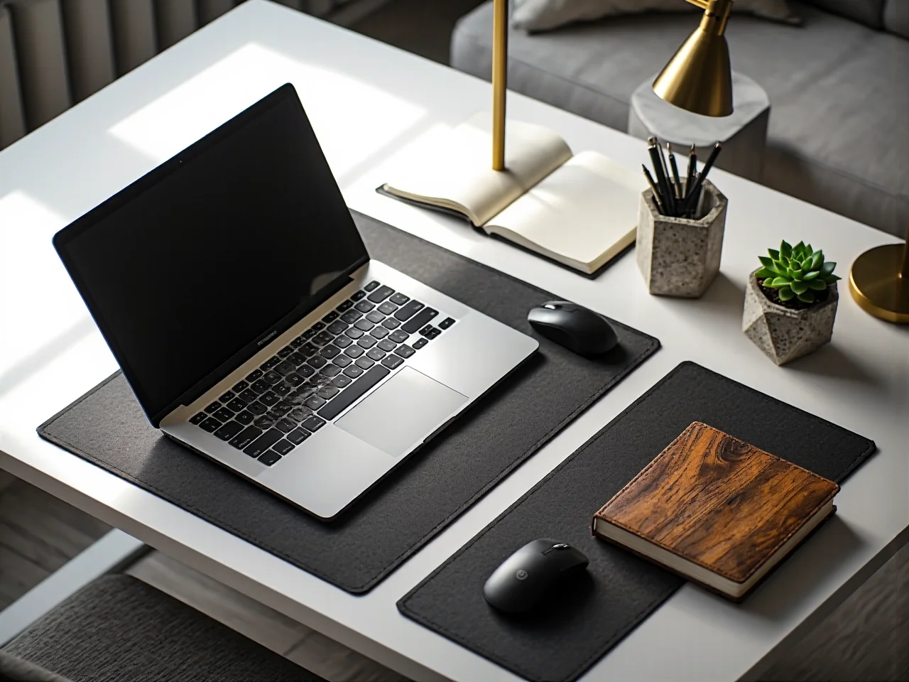 Prawidłowa postawa przy biurku komputerowym podczas pracy w domu. Ergonomia pracy.