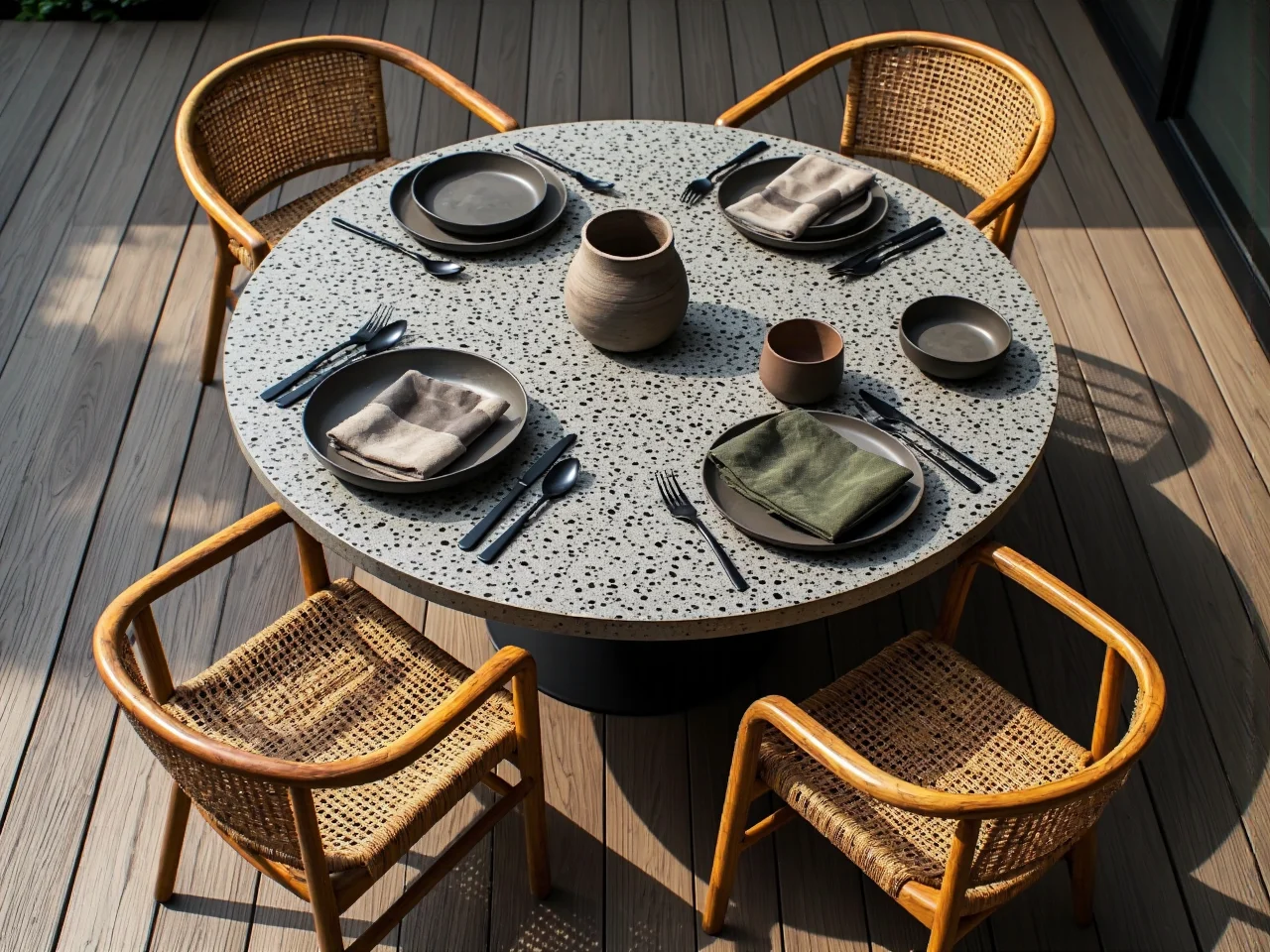 Przytulna strefa relaksu w ogrodzie z modułowym zestawem wypoczynkowym