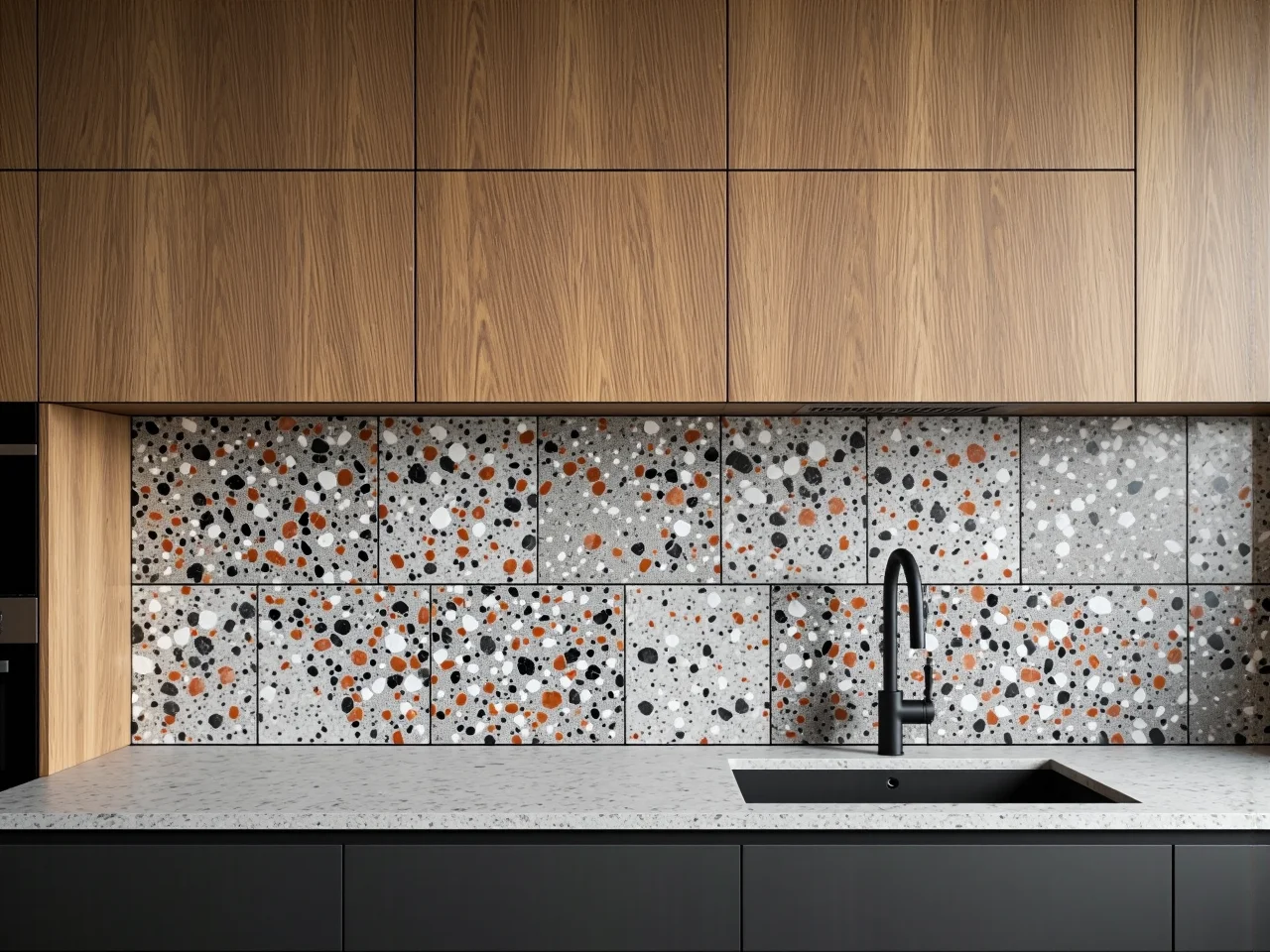 Stylowe ryflowane fronty meblowe dodające tekstury i charakteru w nowoczesnej aranżacji.